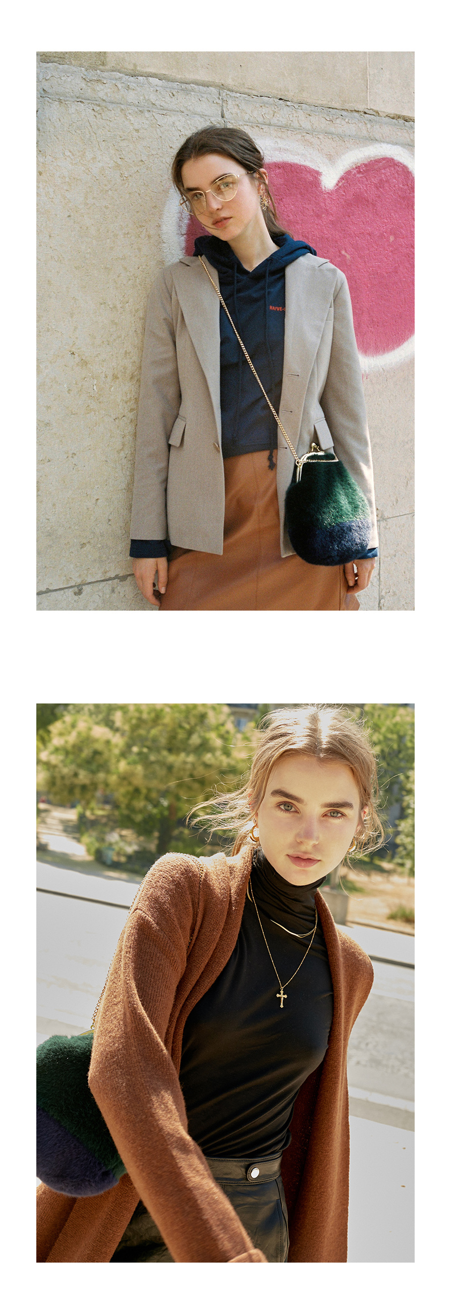 레이브(RAIVE) Fake fur bag (Green)_VX8AG0890