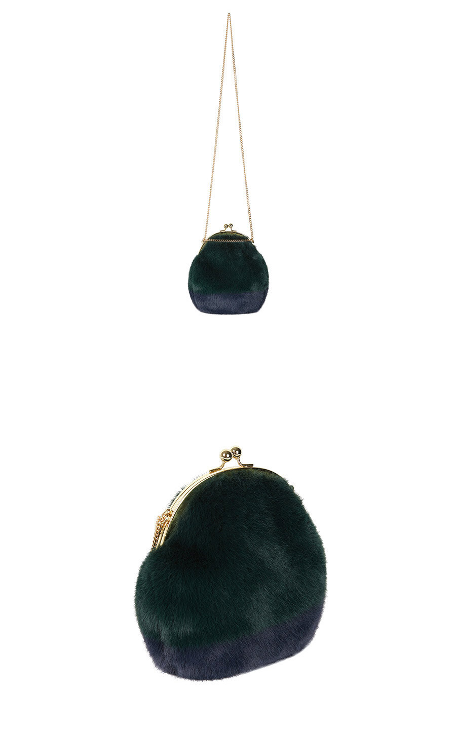 레이브(RAIVE) Fake fur bag (Green)_VX8AG0890