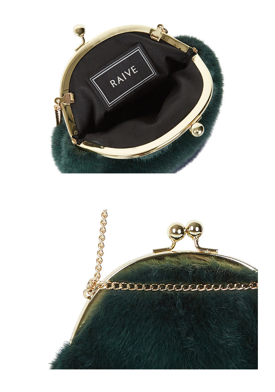 레이브(RAIVE) Fake fur bag (Green)_VX8AG0890