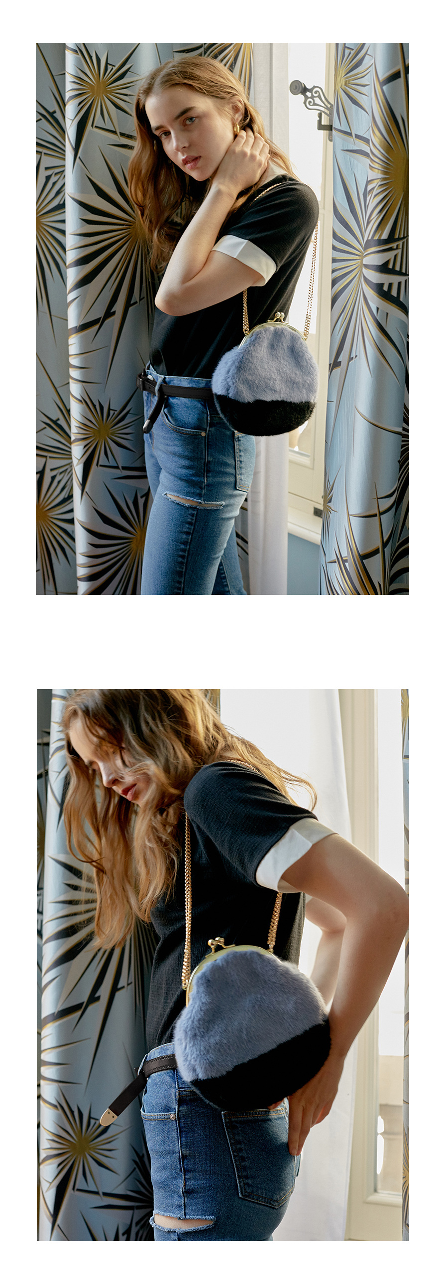 레이브(RAIVE) Fake fur bag (Green)_VX8AG0890