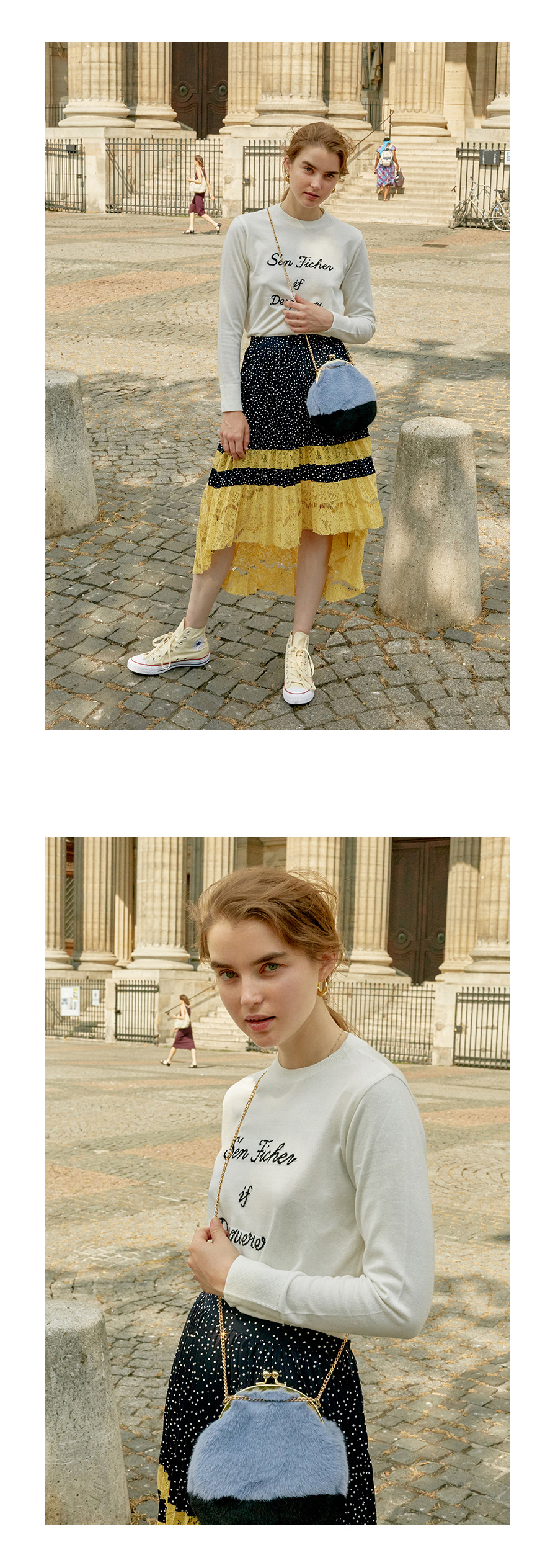 레이브(RAIVE) Fake fur bag (Green)_VX8AG0890