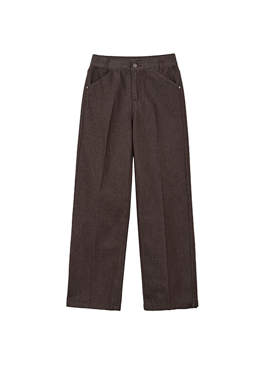Brown Washing Denim Pants in Brown VJ3WL383-93