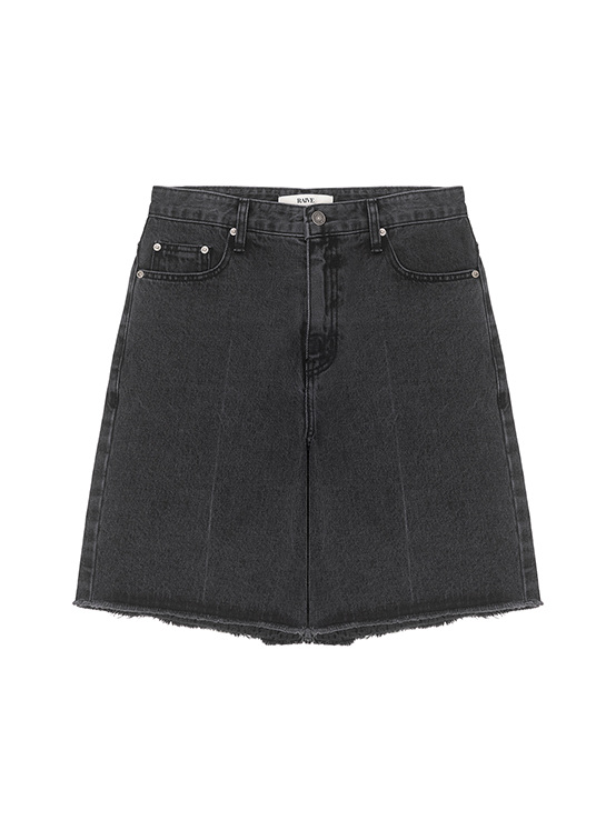 Denim Half Pants in Black VJ4SL154-10