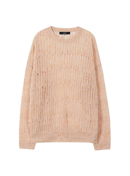See-Through Knit in Coral VK3AP155-60