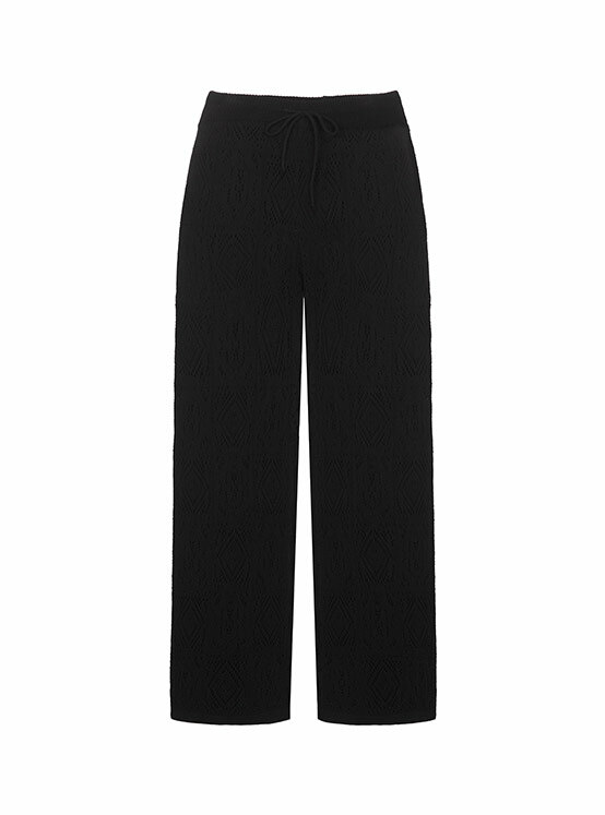 Lace Knit Pants in Black VK4ML266-10