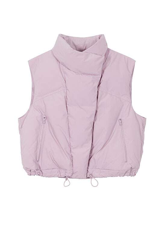 Placket Point Padding Vest in Pink VP3WV430-72