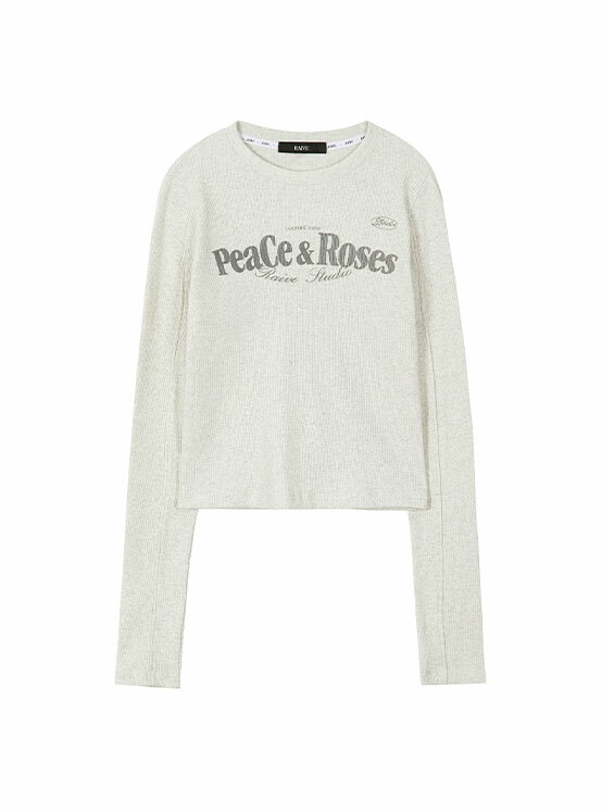 Peace &amp; Rose Graphic T-shirt in Ivory VW3AE100-03