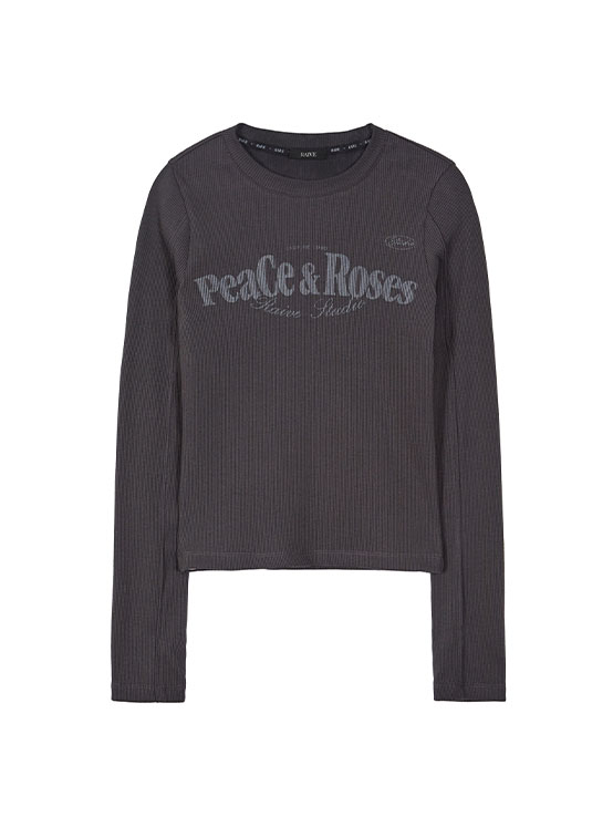 Peace &amp; Rose Graphic T-shirt in D/Grey VW3AE100-13