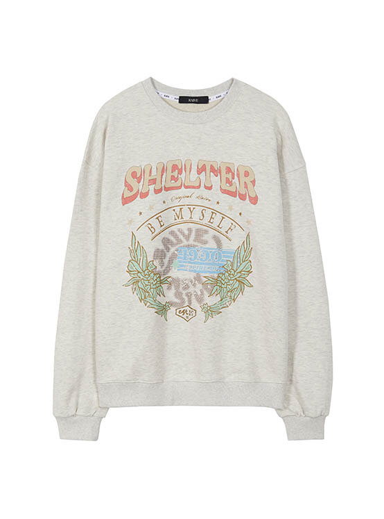 Shelter Graphic Sweatshirt in Oatmeal VW3AE104-9L