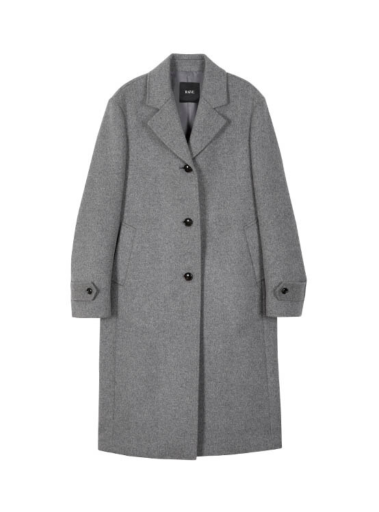 Single Cashmere Coat in M/Grey VW3WH021-1F