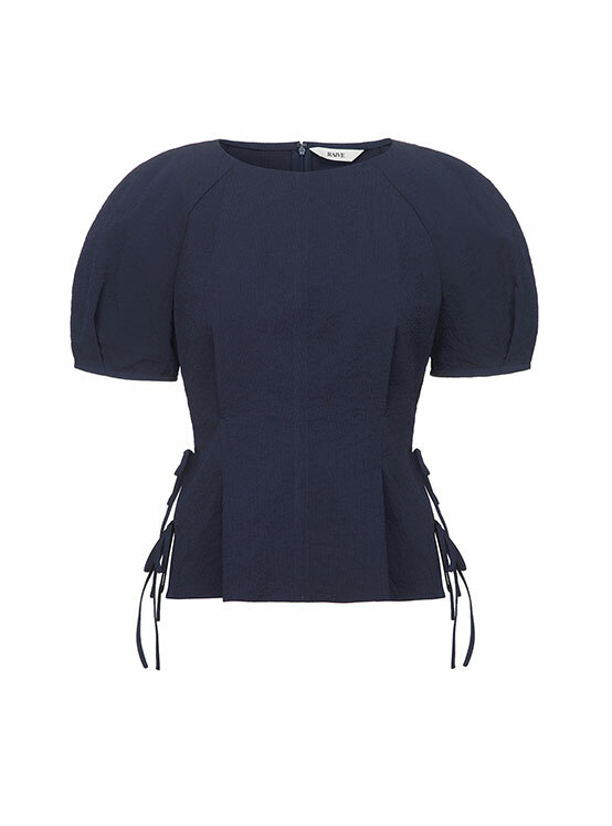 Double Ribbon Blouse in D/Navy VW4MB111-24