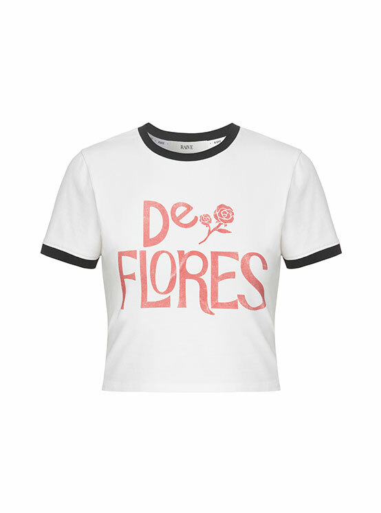 Backless De Flores T-shirt in White VW4ME044-01