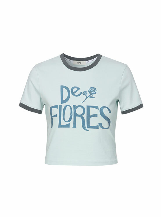 Backless De Flores T-shirt in Mint VW4ME044-31