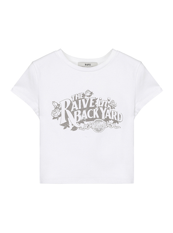 Back Yard Graphic T-shirt in White VW4ME046-01