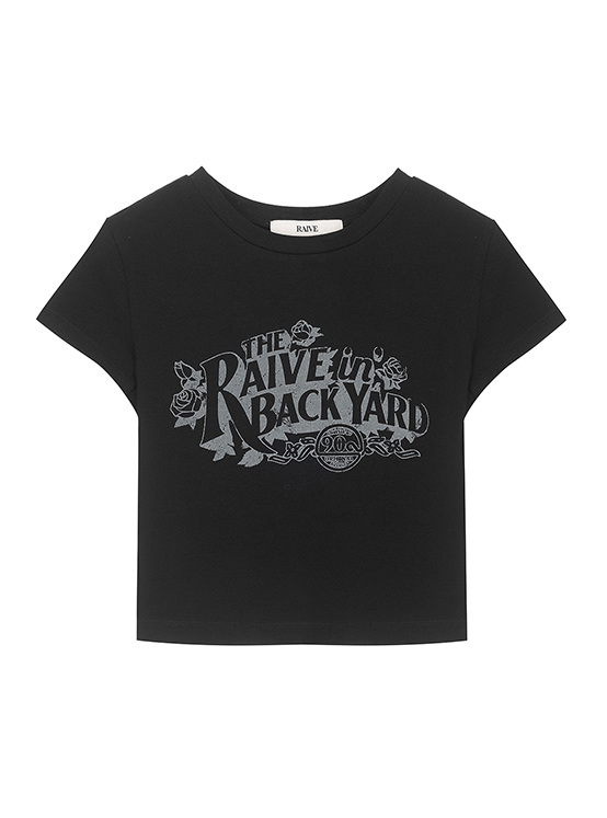 Back Yard Graphic T-shirt in Black VW4ME046-10