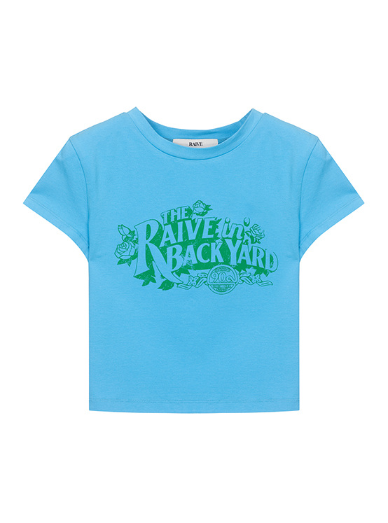 Back Yard Graphic T-shirt in Blue VW4ME046-22