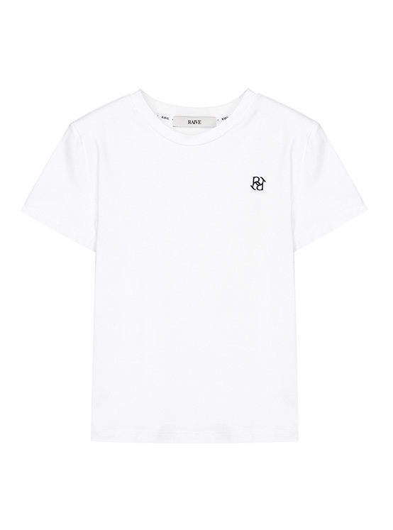 RAIVE Logo Symbol T-shirt in White VW4ME051-01