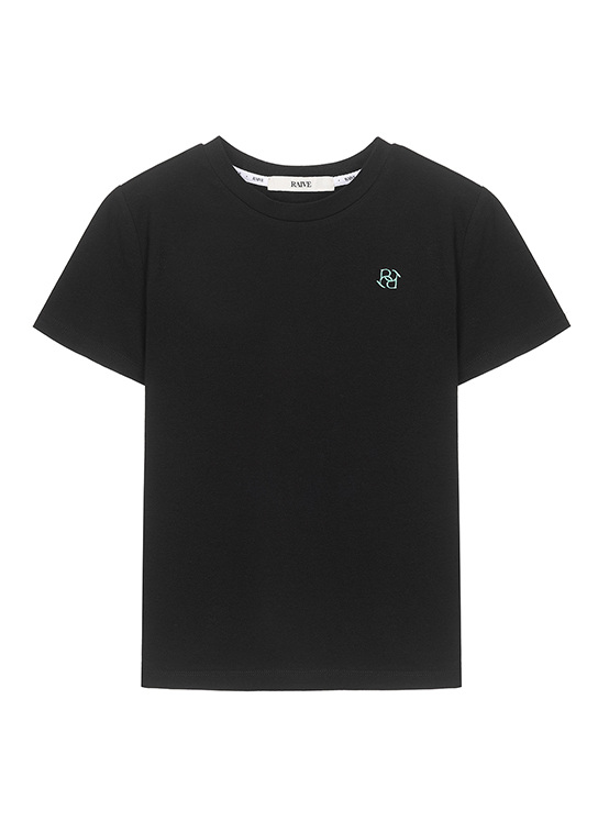 RAIVE Logo Symbol T-shirt in Black VW4ME051-10