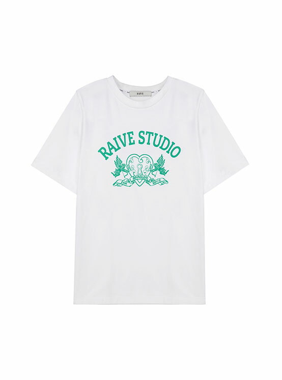 RAIVE STUDIO Angel Graphic T-shirt in White VW4ME054-01