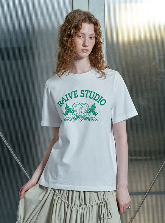 RAIVE STUDIO Angel Graphic T-shirt in White VW4ME054-01