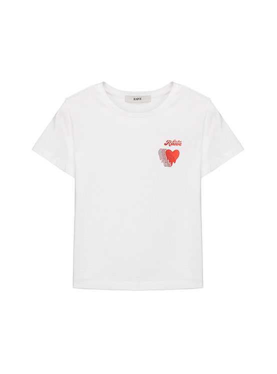 Melting Love Hotfix T-shirt in White VW4ME057-01