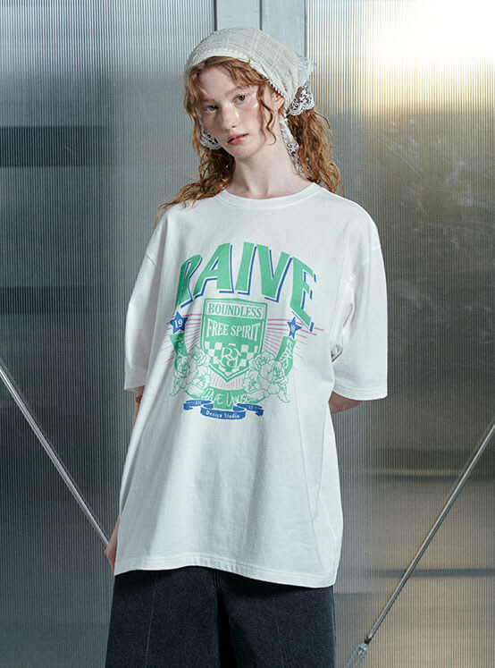 RAIVE Graphic T-shirt in White VW4ME059-01