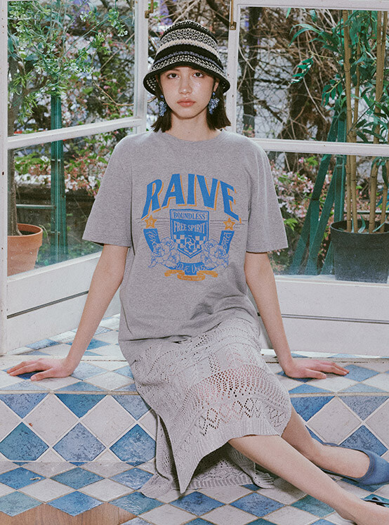 RAIVE Graphic T-shirt in Grey VW4ME059-12