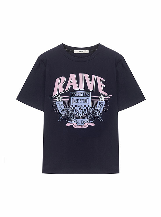 RAIVE Graphic T-shirt in Navy VW4ME059-23