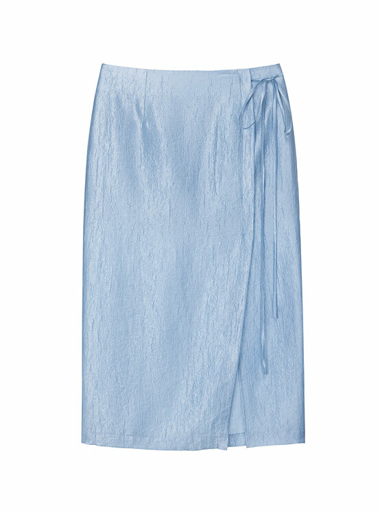 Linkle Silky Skirt in Blue VW4MS235-22