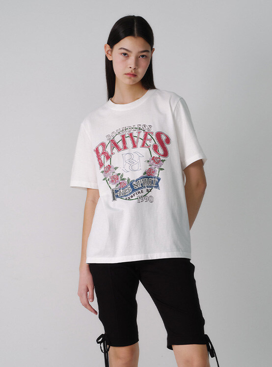 [01S 6/11 예약배송] Vintage Rose Graphic T-shirt in White VW4SE027-01