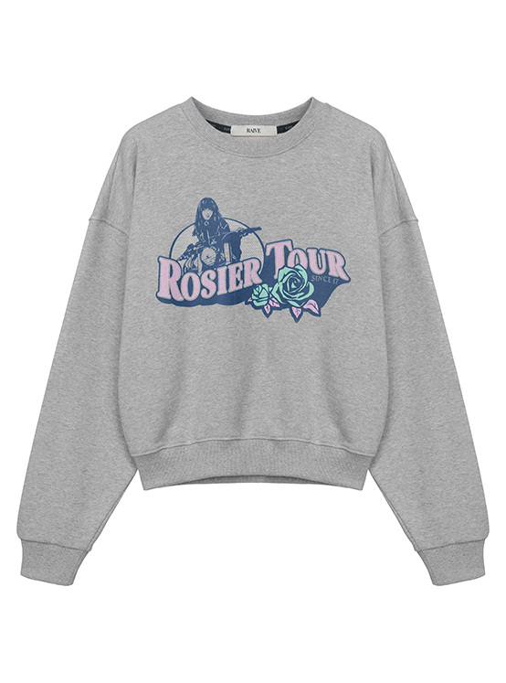 ROSIER Graphic Sweatshirt in Grey VW4SE028-12