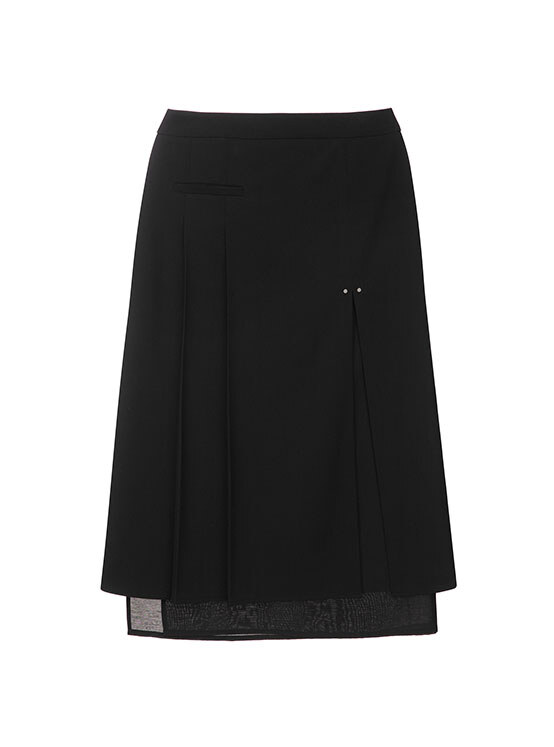 Pleats Skirt in Black VW4SS124-10