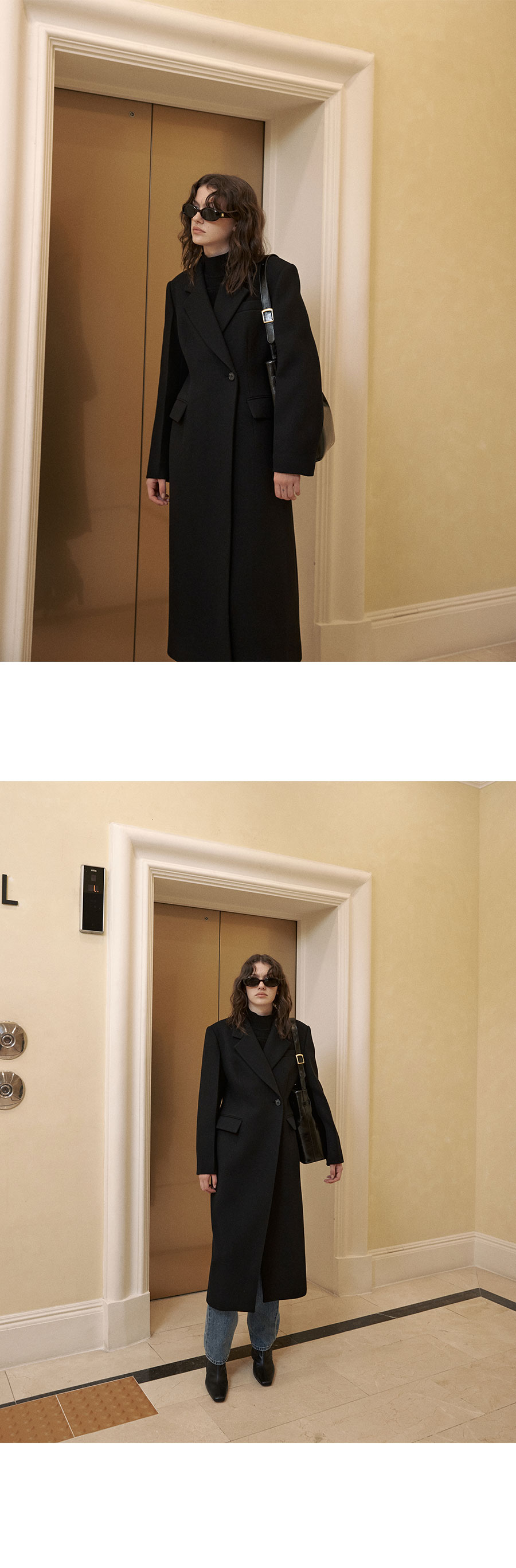 Hourglass Silhouette Long Coat SW3WH415-10 - LOEUVRE