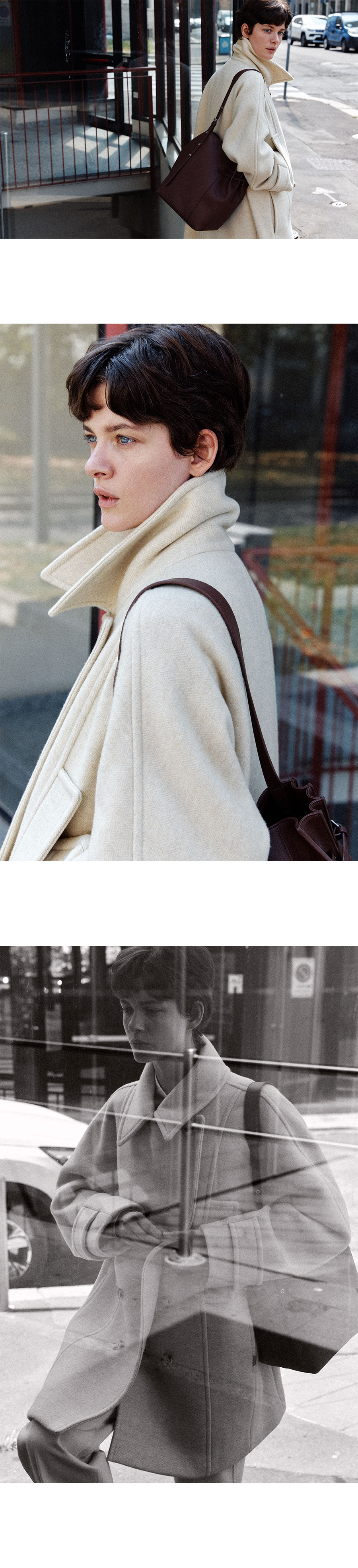 ★LOEUVRE★ Half Double Pea Coat SW4WH9119L Designer fashion, Seoul-fully created | W Concept