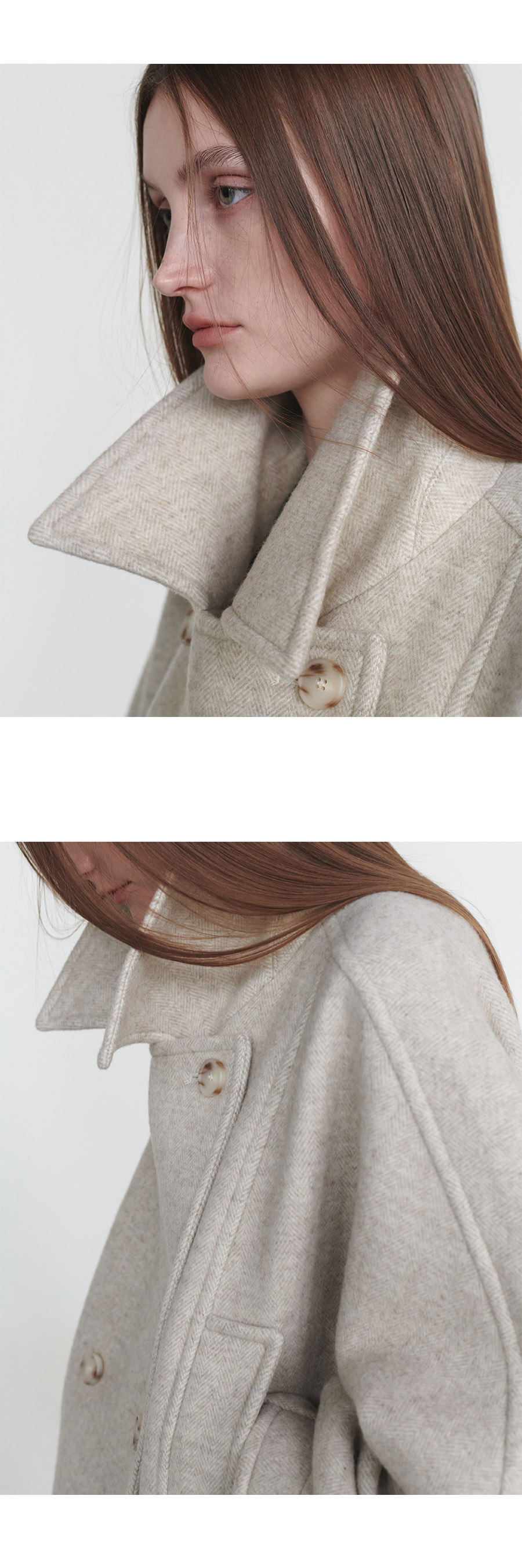 コート LOEUVRE Half Double Pea Coat SW4WH9119L Designer fashion, Seoul-fully created | W Concept
