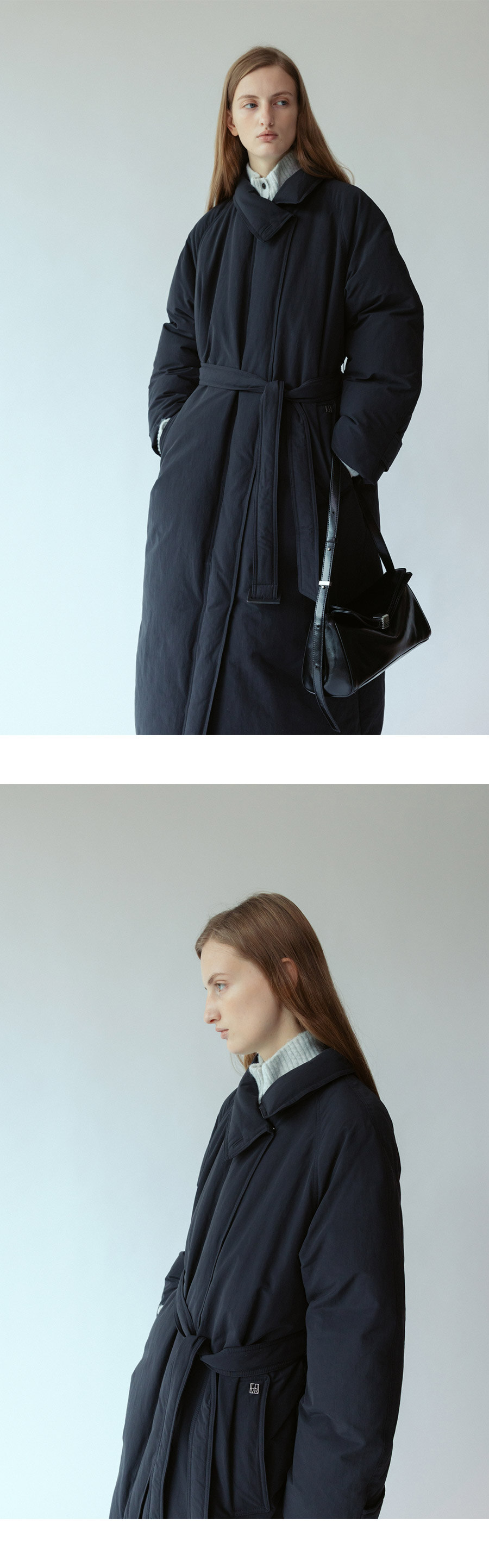 루에브르(LOEUVRE) Belted Long Goose Down Coat SD5WH405-9E - 사이즈