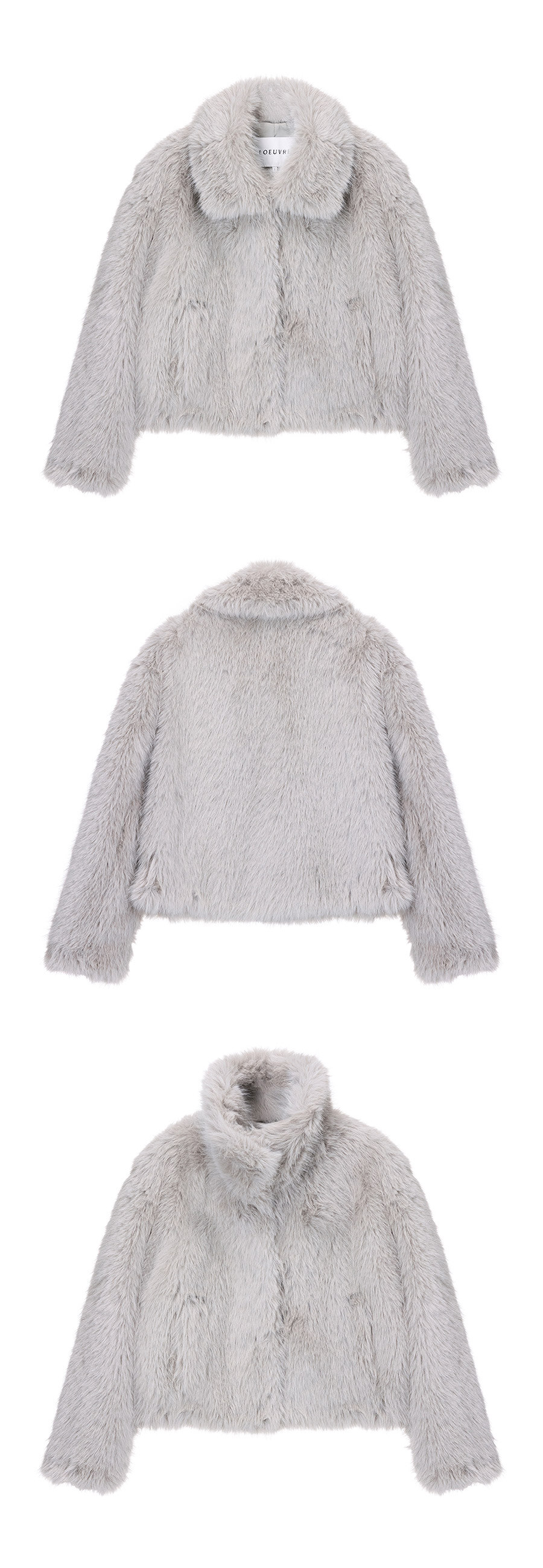 ムートン・ファーコート 【LOEUVRE】Faux Fur Short Jacket ☆オシャレ 