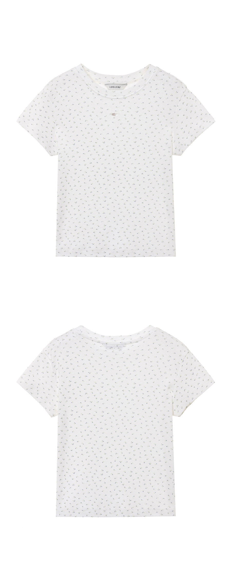 [LOEUVRE] Basic Eyelet Floral T-shirt ★大人気★ LOEUVRE] Basic Eyelet Floral T-shirt ☆大人気☆ (LOEUVRE/T