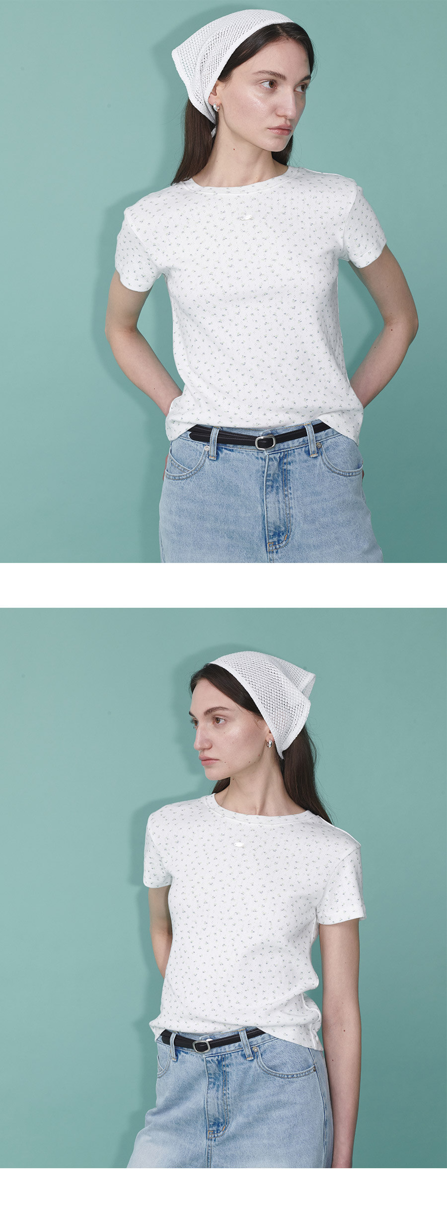 [LOEUVRE] Basic Eyelet Floral T-shirt ★大人気★ t2102003-5.jpg