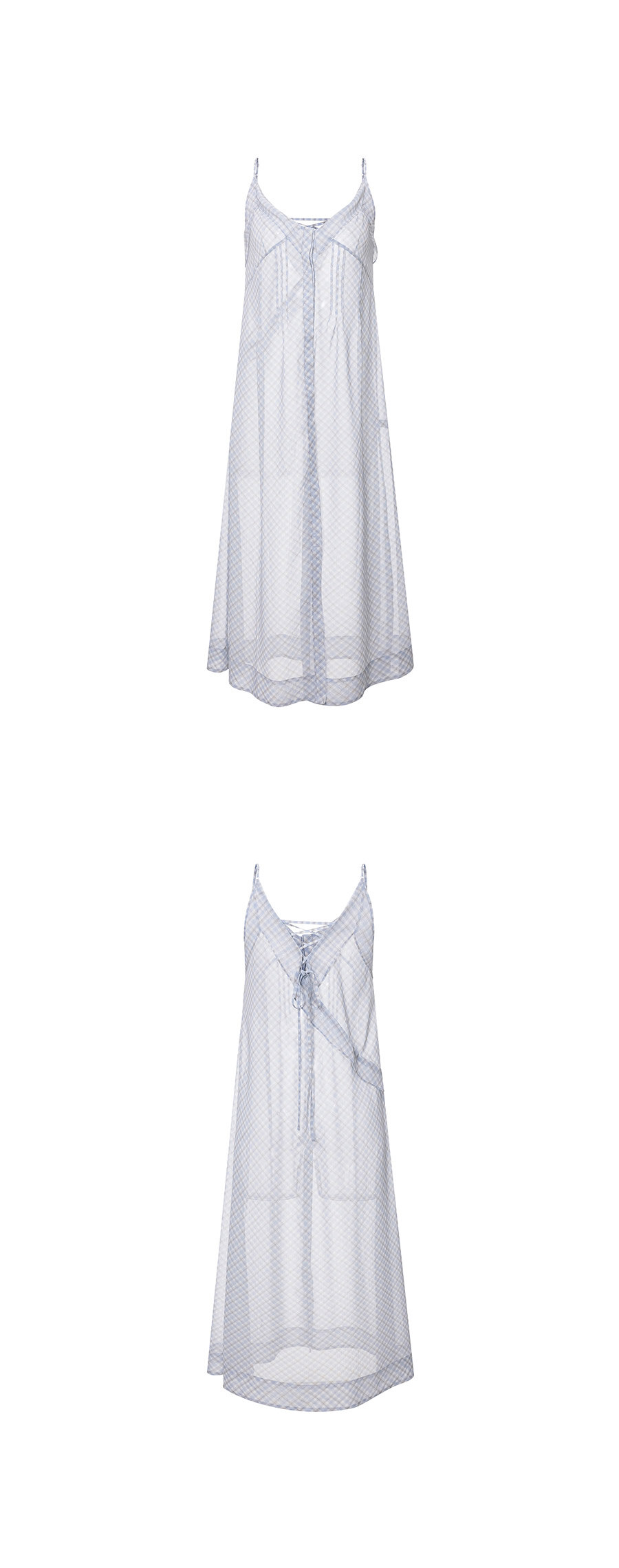 ● LOEUVRE ● Sheer Plaid Sleeveless Dress SW5MO273-AH MUSINSA | LOEUVRE Sheer Plaid Sleeveless Dress SW5MO273-AH