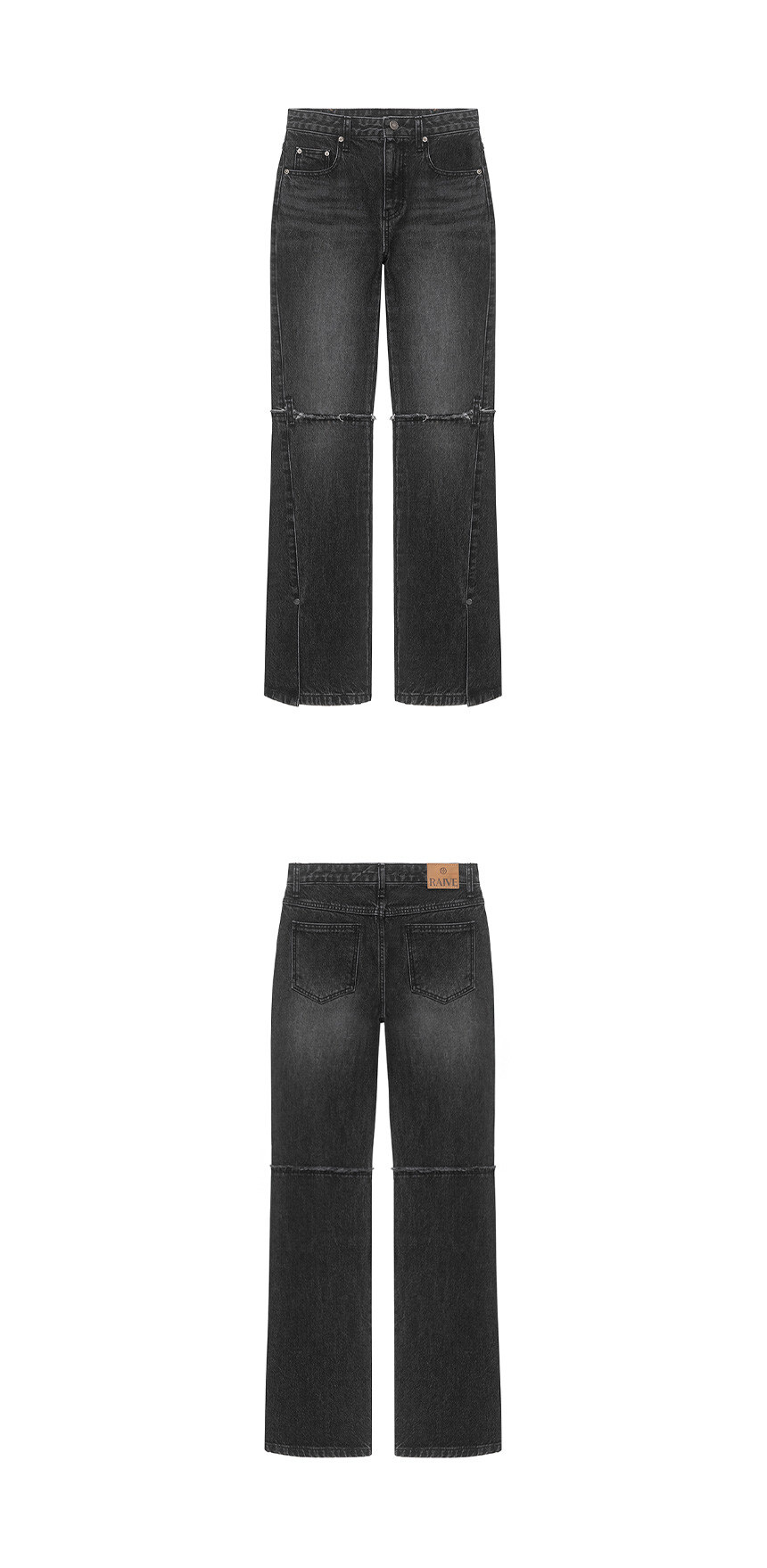 ★RAIVE★ Boots Cut Denim Pants in Black VJ3AL38110 Boots Cut Denim Pants in Black VJ3AL381-10 - RAIVE
