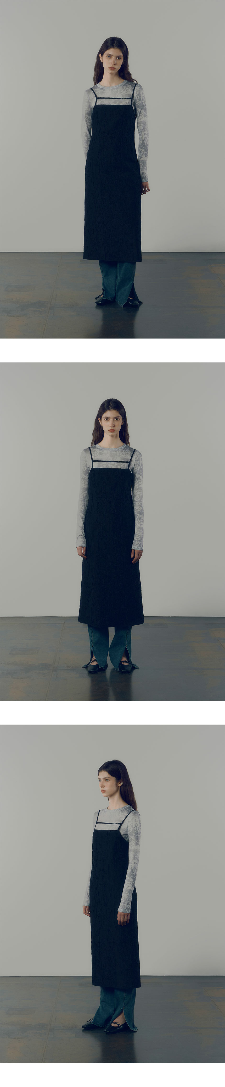 ★RAIVE★ String Wrinkle Onepiece in Black VW4AO30010 String Wrinkle One-piece in Black VW4AO300-10 - RAIVE