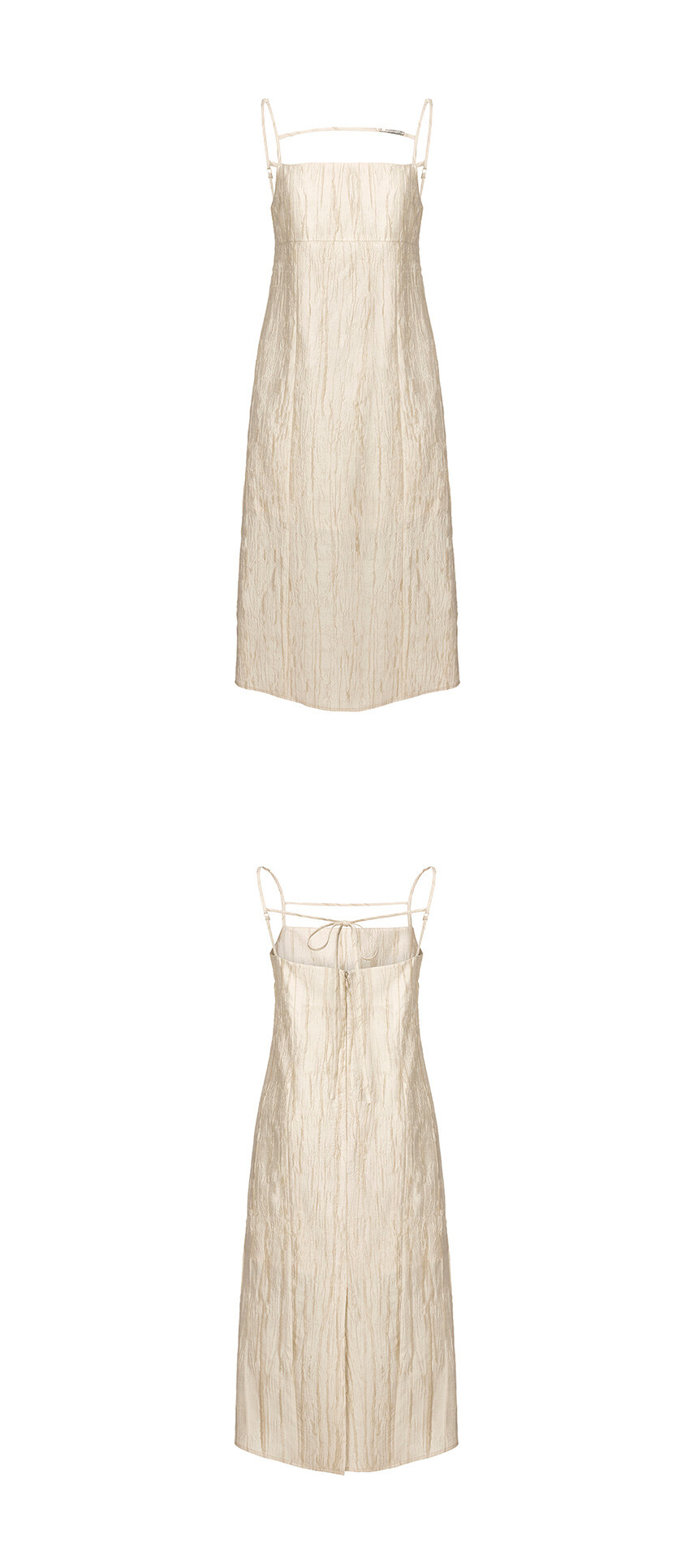 String Wrinkle One-piece in Beige VW4AO300-91 - 레이브