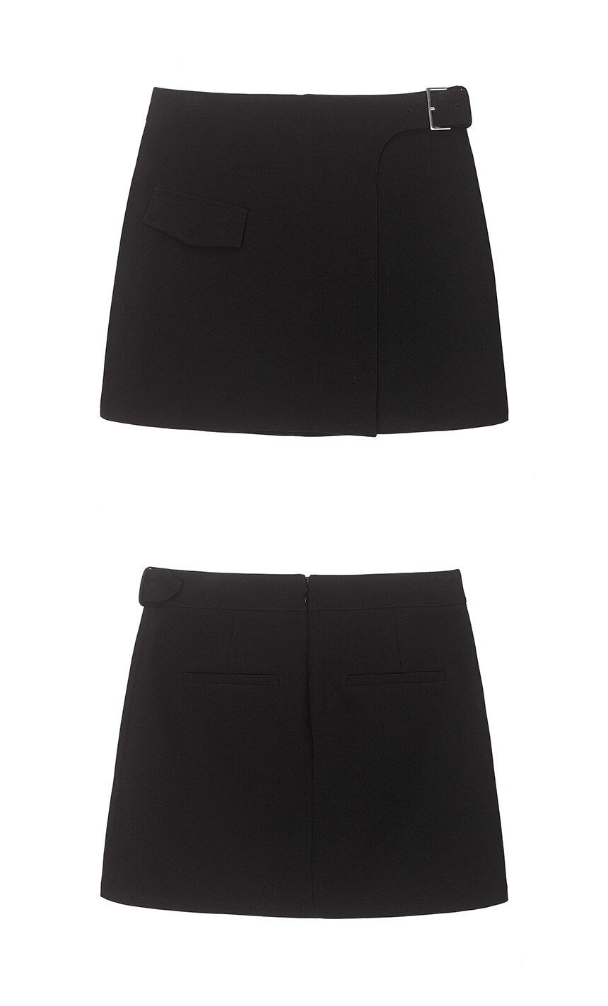 ★RAIVE★ Belt Pocket Mini Skirt in Black VW4AS32710 Belt Pocket Mini Skirt in Black VW4AS327-10 - 레이브