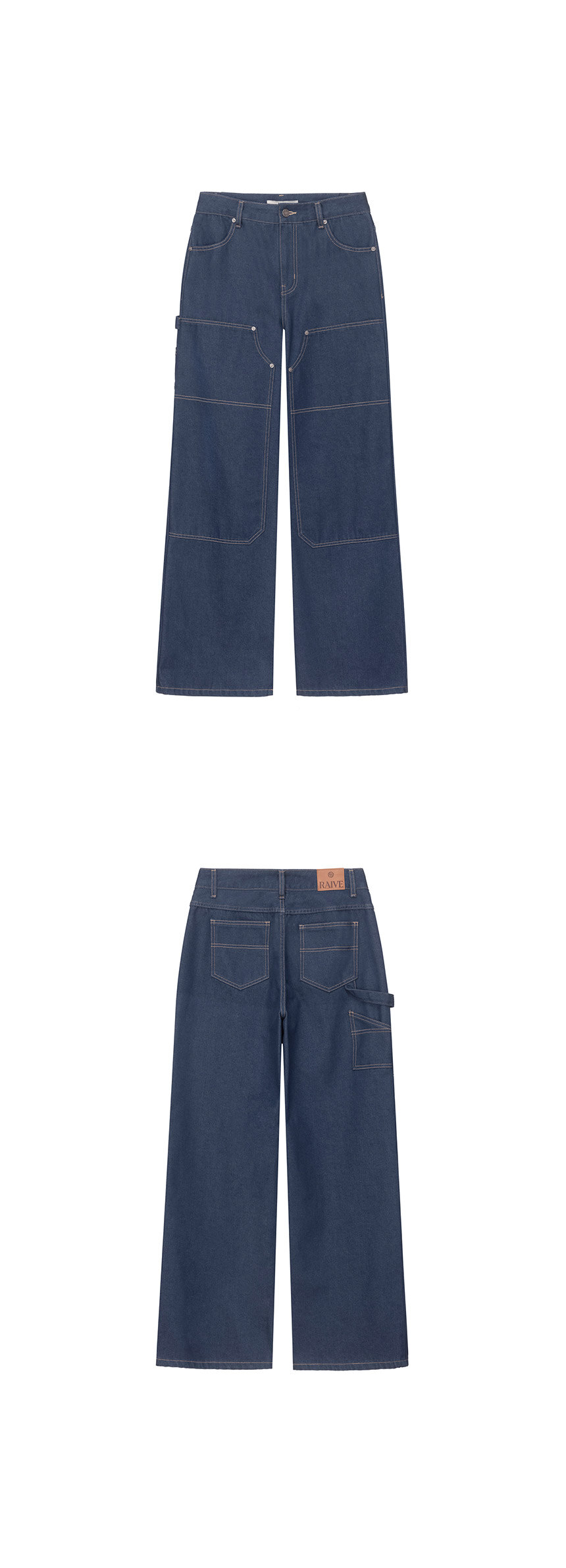 ★RAIVE★ Carpenter Denim Pants in Blue VJ4ML17122 MUSINSA | RAIVE Carpenter Denim Pants in Blue VJ4ML171-22