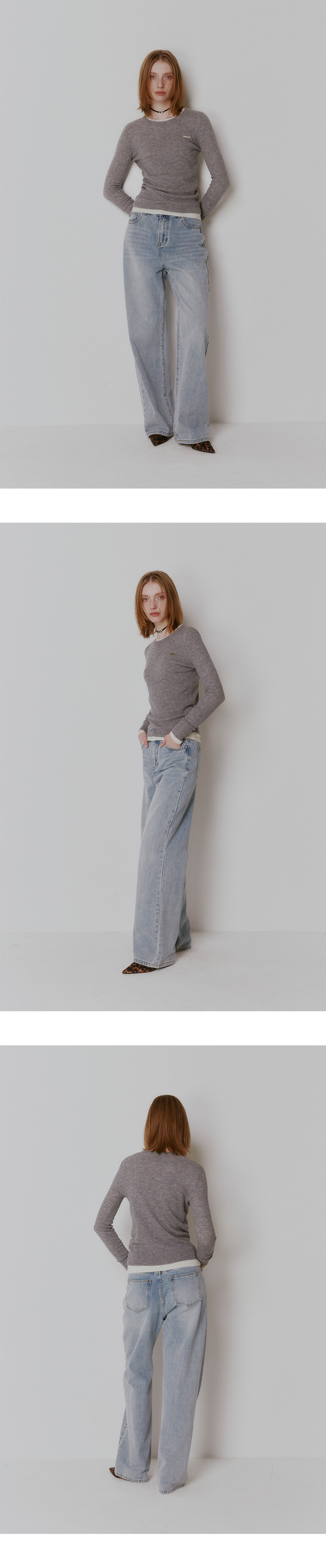★RAIVE★ Wide Denim Pants in L/Blue VJ4ML185AM MUSINSA | RAIVE Stud Wide Denim Pants in L/Blue VJ5ML434-AM