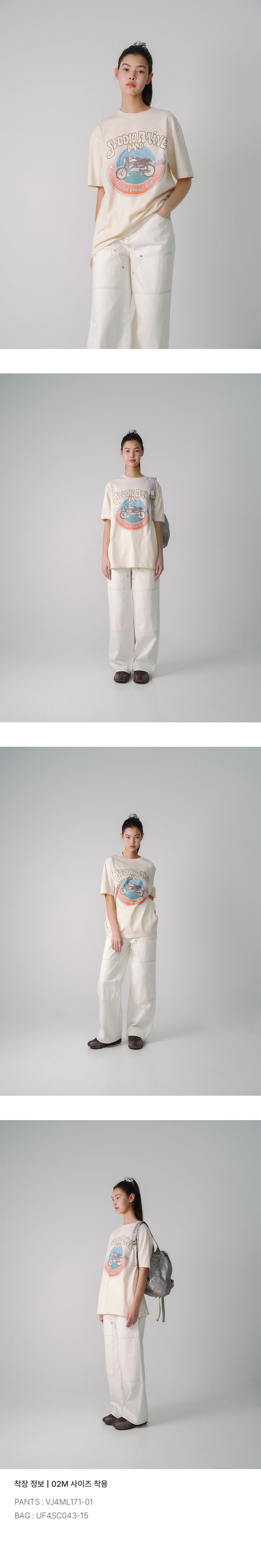 ★RAIVE★ Bicycle Band TShirt in Cream VW4ME0499A Raive-Bicycle Band T-Shirt in Cream VW4ME049-9A│삼성물산