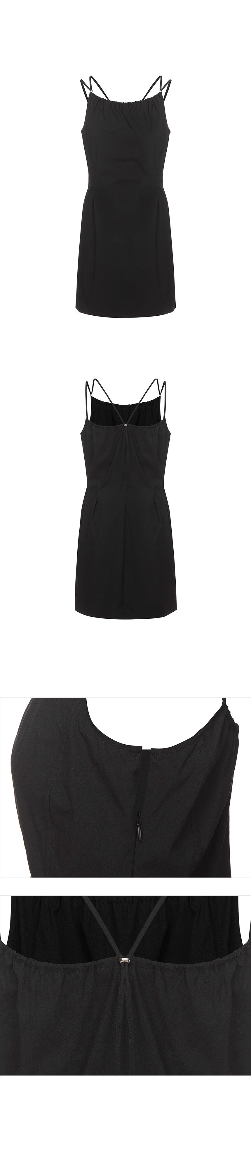★RAIVE★ Neck Shirring Fit Mini Dress in Black VW4MO22210 Neck Shirring Fit Mini Dress in Black VW4MO222-10 - RAIVE