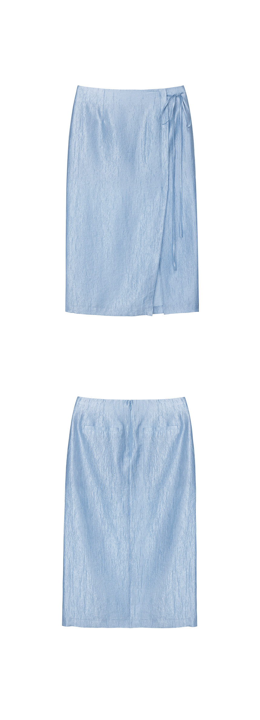 ★RAIVE★ Linkle Silky Skirt in Blue VW4MS23522 Linkle Silky Skirt in Blue VW4MS235-22 - RAIVE