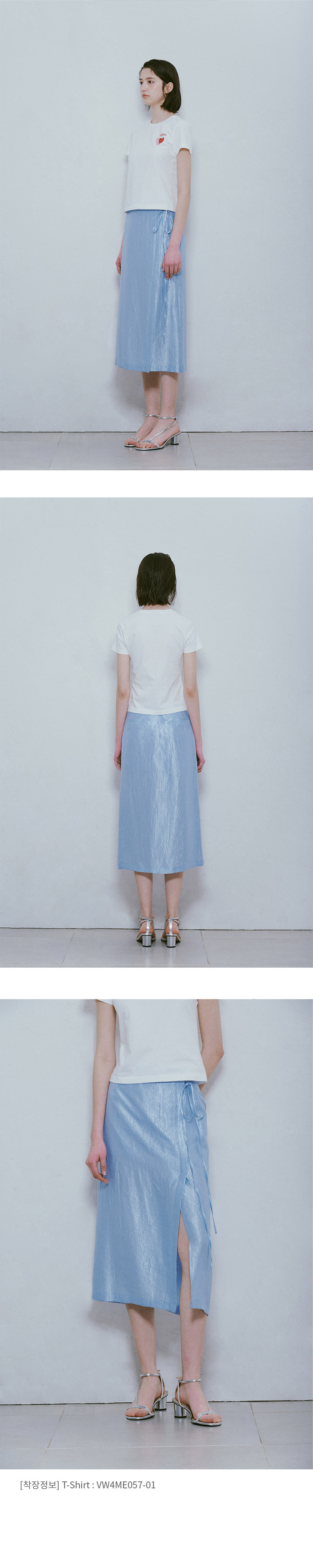 ★RAIVE★ Linkle Silky Skirt in Butter VW4MS235DS Linkle Silky Skirt in Blue VW4MS235-22 - 레이브